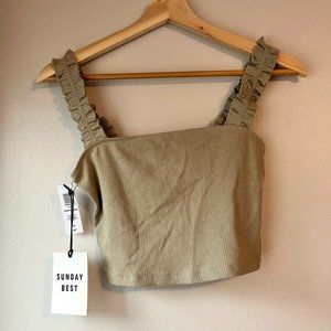NWT Aritzia Sunday Best Firecracker Tank Basil